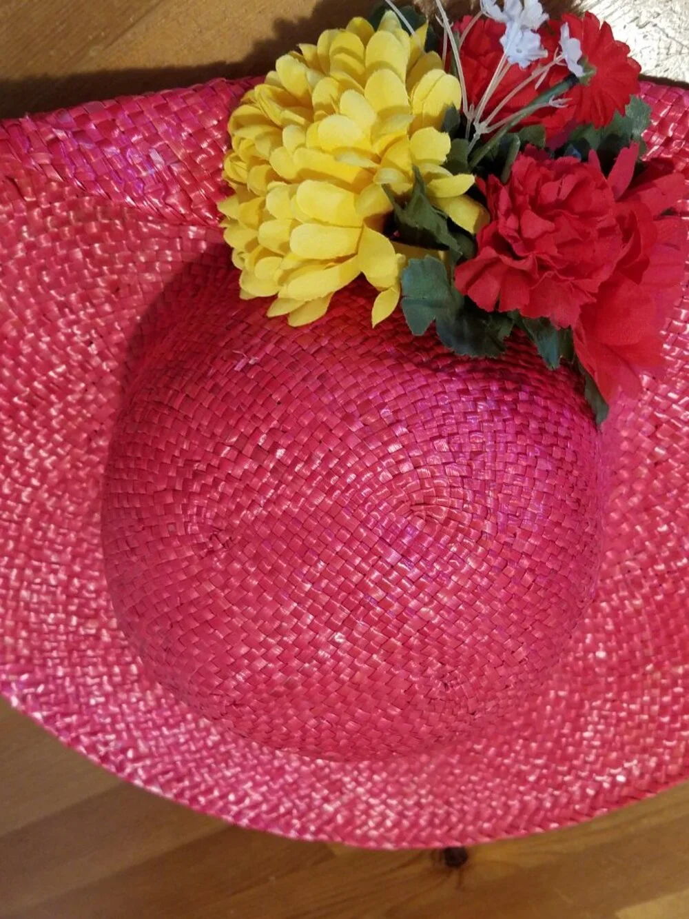 A beautiful summer hat made of natural straw!